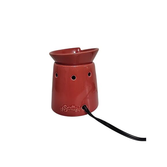 Scentsy Wax Warmer Tribeca Mid Size Retired Brick Red Color - Picture 1 of 6